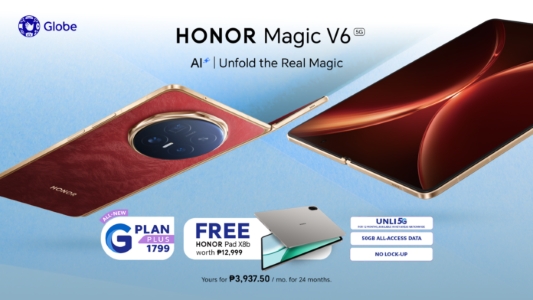 HONOR Magic V6—available first at Globe stores nationwide